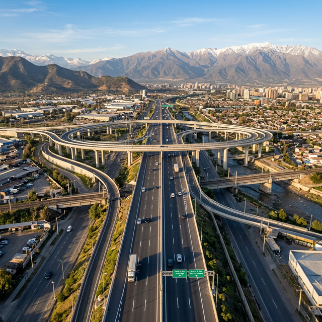 Infraestructura vial concesionada en Chile